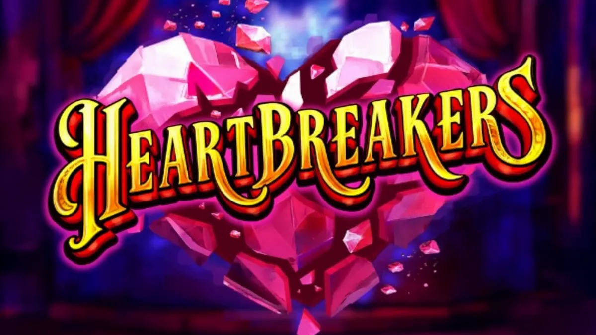 Tampilan visual slot Heartbreakers dengan nuansa kabaret Western yang glamor